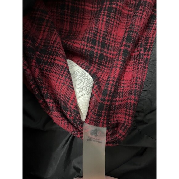 Woolrich Women's Transition Lined Mountain Parka Navy Red Plaid Flannel Size M - Picture 5 of 8